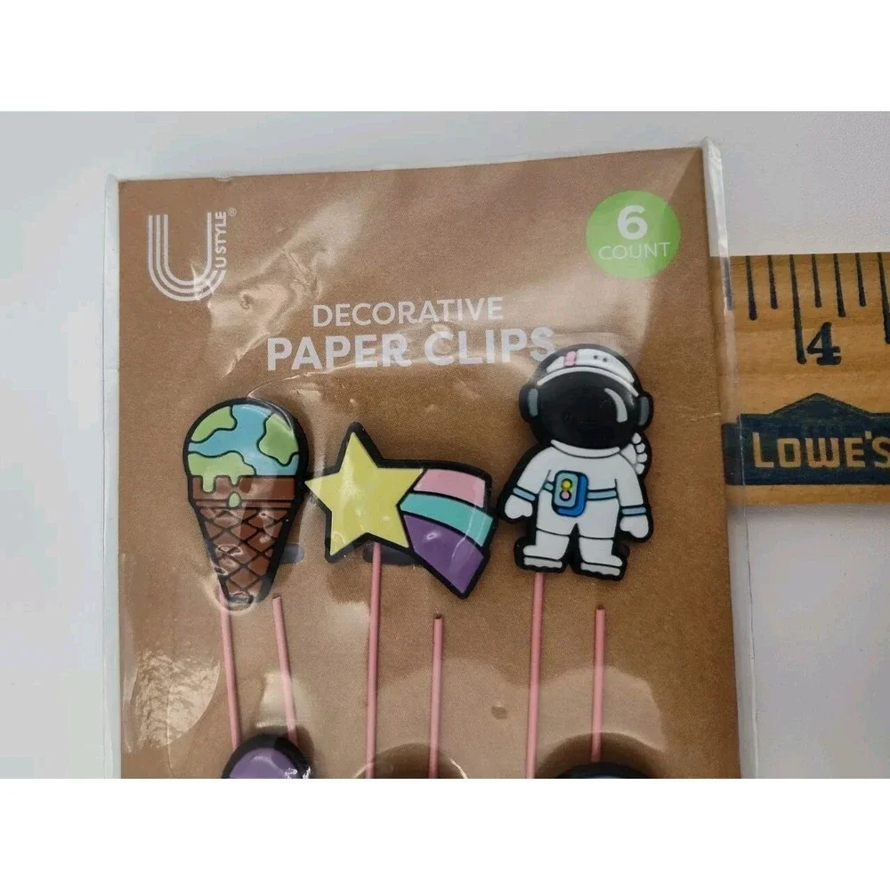Paperclips U-STYLE DECORATIVE‎ PAPER CLIPS U Style Fancy New 👀📸SEE📏📸